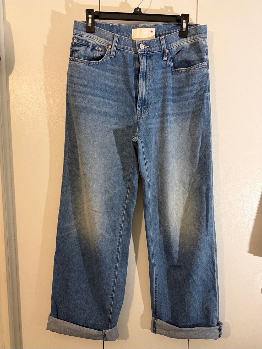 Mother superior the dodger sneak wide legged jeans!